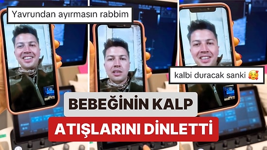 Hakkari'de Görevde Olan Asker Babaya Görüntülü Görüşmeyle Bebeğinin Kalp Atışlarının Dinletildiği Anlar