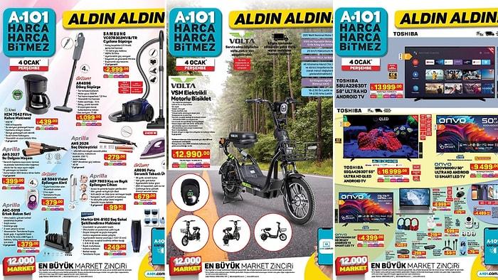 A101'e Elektrikli Motorlu Bisiklet Geliyor! 4 Ocak 2024 A101 Aldın Aldın Kataloğu