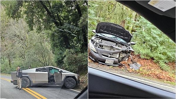 Cybertruck, can kaybının yaşanmadığı kazayı hafif hasarlar ile atlatırken, Toyota Corolla modeli çarpışma sonucu kullanılamaz hale geldi.