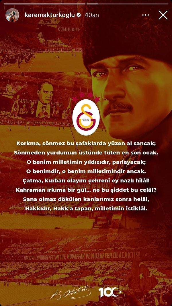 Kerem Aktürkoğlu'nun paylaşımı.