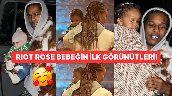 Rihanna ve Asap Rocky Çifti Çocukları ile Objektiflere Yakalandı, Riot Rose ve RZA Kalpleri Eritti!