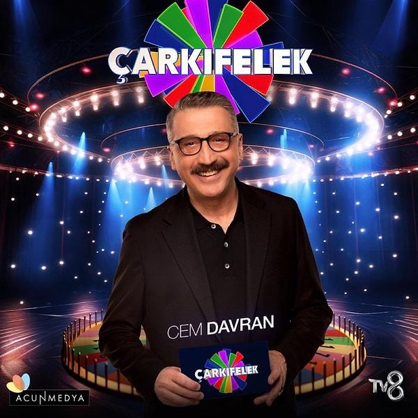 9. Çarkıfelek yarışma programı, Cem Davran’ın sunumuyla yakında TV8 ekranlarında yeniden yayınlanacak.