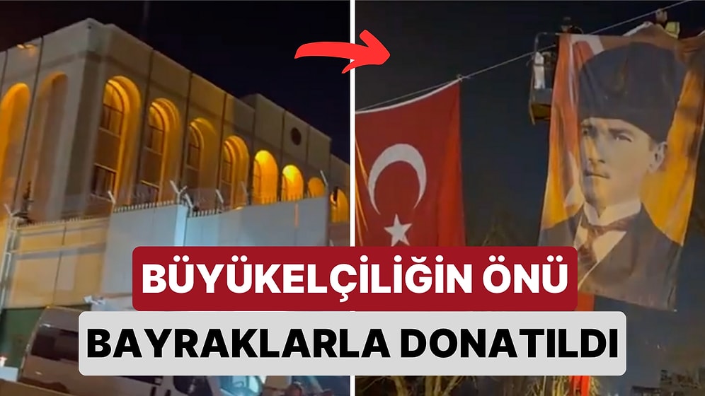 Ankara'da Suudi Arabistan Büyükelçiliği'nin Bulunduğu Sokak Atatürk Posterleri ile Donatıldı