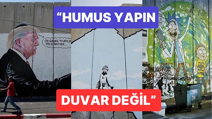 İsrail'in Ördüğü Ayrım Duvarı'na Yapılan Çizimler Sanatın Birleştirici Gücünü Bir Kez Daha Gösterdi