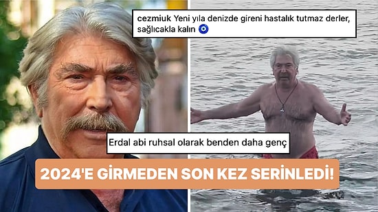 Aralık Ayında Olduğunu Unutan Erdal Özyağcılar 2024 Yılını Buz Gibi Suda Yüzerek Karşıladı