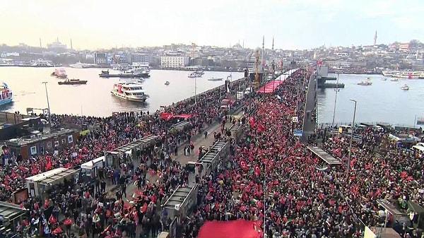 Günler öncesinden İstanbul'da 2024 yılının ilk gününde sabah namazının ardından Filistin için yürüyüş yapılacağı açıklanmıştı.