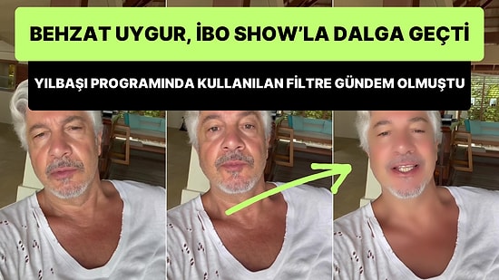 Behzat Uygur, İbo Show'daki Yılbaşı Filtresi ile Dalga Geçerek 'İyi Yıllar' Diledi