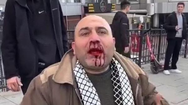 İstanbul'da bugün gerçekleşen “Şehitlere rahmet Filistin'e destek” yürüyüşüne katılan İsmail Aydemir adlı bir kişinin hilafet bayrağı açtığı için yumruklu saldırıya uğradığı iddia edilmişti.