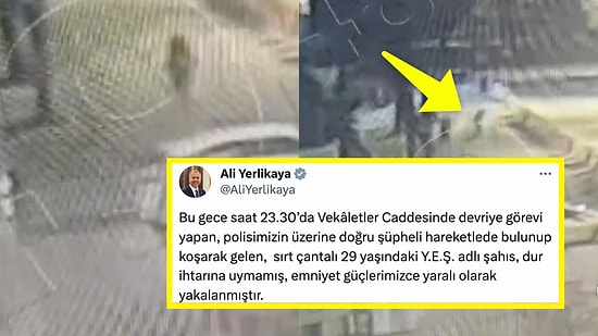 Ankara'da Panik Gecesi: Kızılay'da Devriye Polislerinin Üstüne Doğru Koşan Şahıs Etkisiz Hale Getirildi!