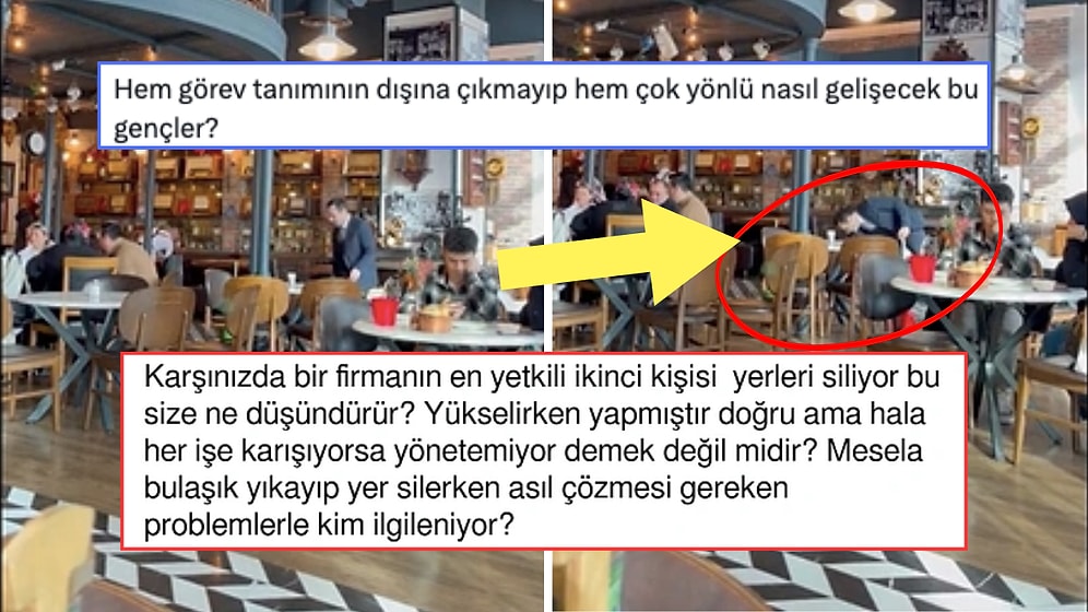 Lüks Bir Restoranda Üst Düzey Yöneticiyi Elinde Faraşla Görüntüleyen Kullanıcı Polemik Yarattı