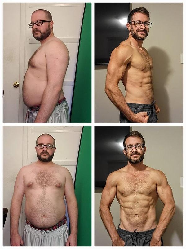 2. "36 ayda yavaş yavaş 22 kilo verdim ve kas kazandım."