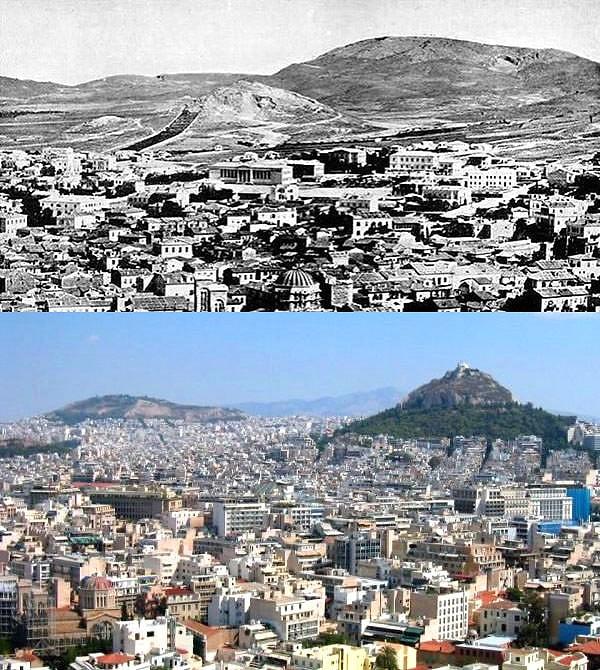 5. Atina, Yunanistan. (1860 ve bugün)