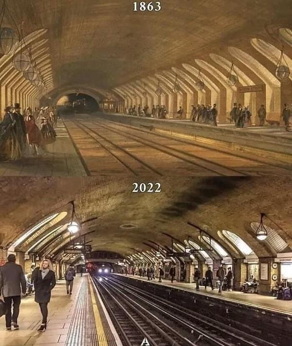 4. Londra'da bulunan ve dünyanın en eski metro istasyonu olan Baker Street.
