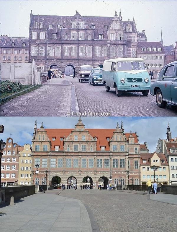 13. Yeşil Kapı, Gdansk, Polonya .(1960 ve 2022)