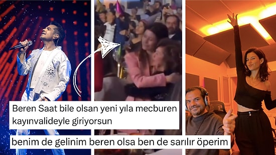 Kenan Doğulu'nun Yılbaşı Konserinde Beren Saat'in Kayınvalidesiyle Sarıldığı Anlar Objektiflere Yansıdı!
