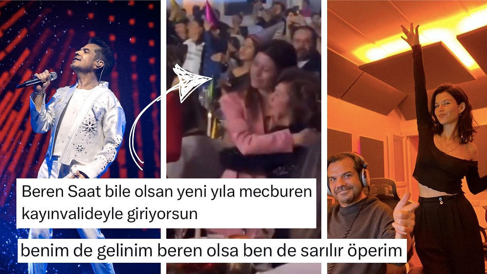 Kenan Doğulu'nun Yılbaşı Konserinde Beren Saat'in Kayınvalidesiyle Sarıldığı Anlar Objektiflere Yansıdı!