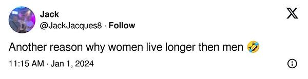 "Kadınların erkeklerden daha uzun yaşamasının bir başka nedeni."