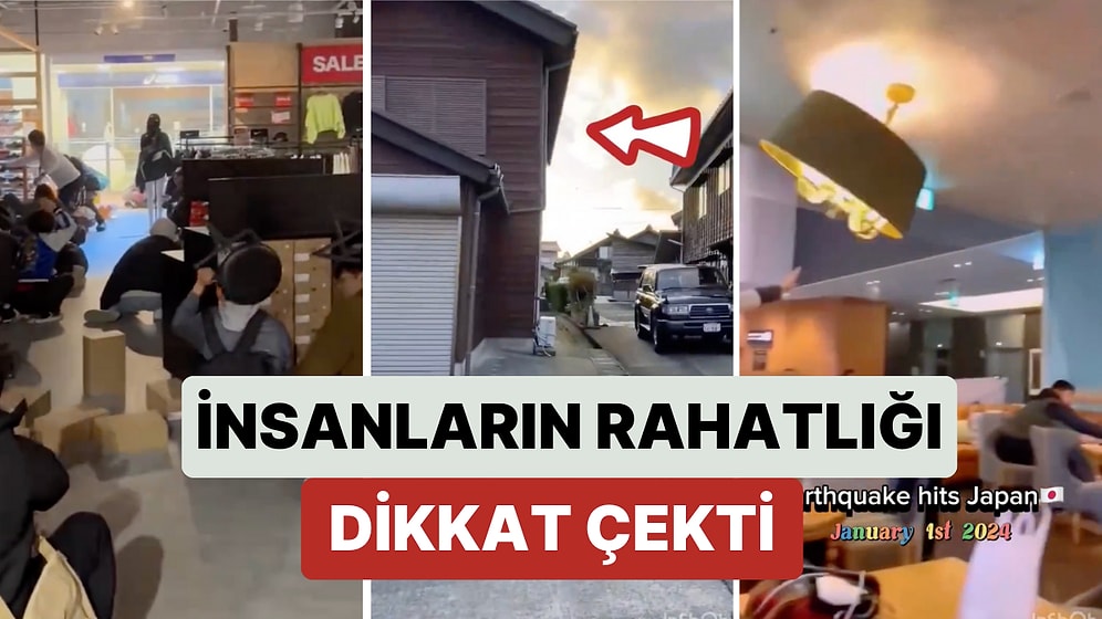 Japonya'daki Depremin Farklı Noktalarda Kaydedilmiş Görüntüleri Paylaşıldı: İnsanların Sakinliği Dikkat Çekti