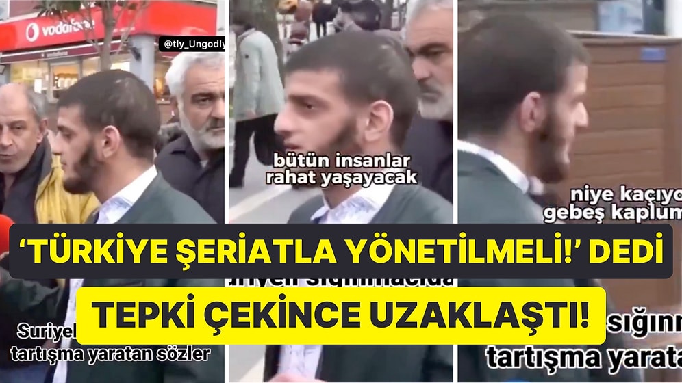 "Türkiye Allah Şeriatı ile Yönetilmeli" Diyen Yabancı Uyruklu Kişi Tepkilerin Ardından Röportajı Yarıda Kesti