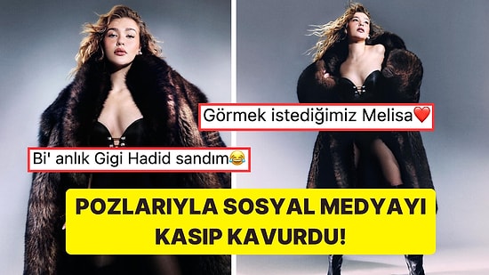 Melisa Döngel Kürküyle Verdiği Pozlarla Gigi Hadid'e Benzetilince Olanlar Oldu!