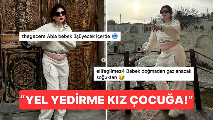 Kapadokya Tatilindeki Taze Hamile Gonca Vuslateri'nin "Göbüşü" Açık Pozlarını Görenler Büyük Evham Yaptı!