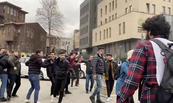 'Günlük 66 TL KYK ile geçinemiyoruz' diyen Öğrenci Faaliyeti üyesi üniversite öğrencilerine, Ülkü Ocakları üyeleri saldırdı.