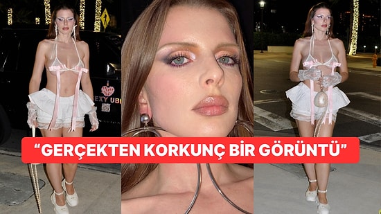 Ünlü Manken Julia Fox Miami Gecelerinde Giydiği Kıyafetle Yine Çok Konuşuldu, Görenler Gözlerine İnanamadı!