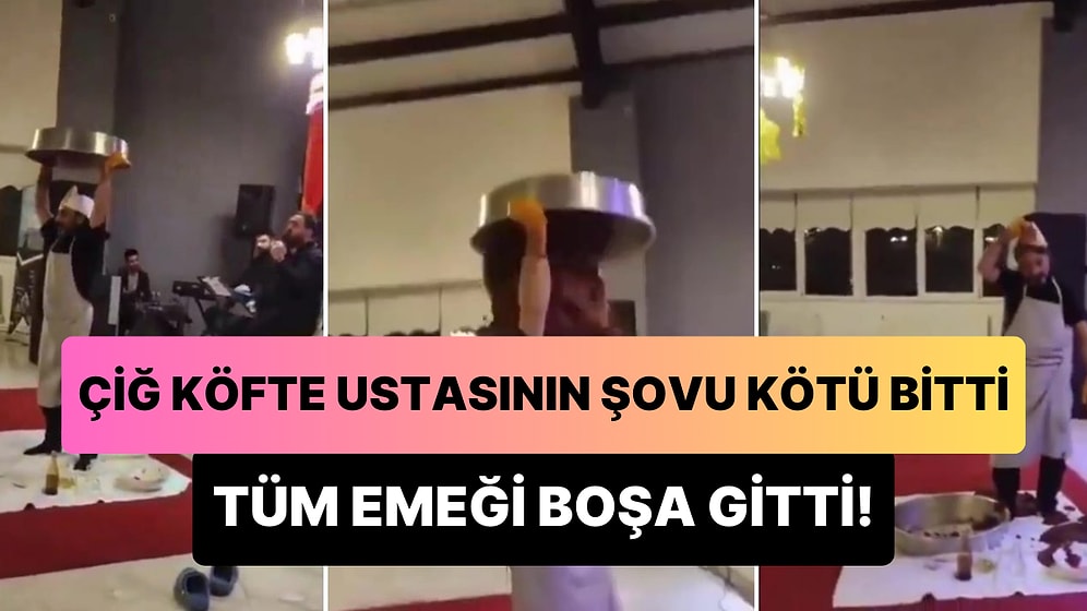 Yoğurduğu Çiğ Köfte ile Şov Yapmak İsterken Dumura Uğrayan Usta