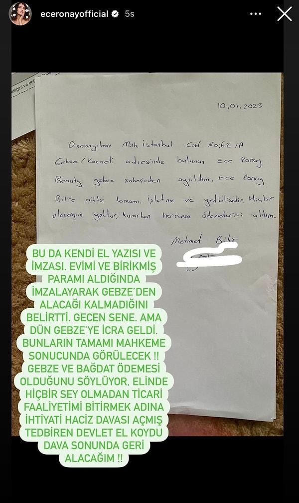 Mehmet Bilir'in kendi el yazısıyla imzasını paylaştı.👇