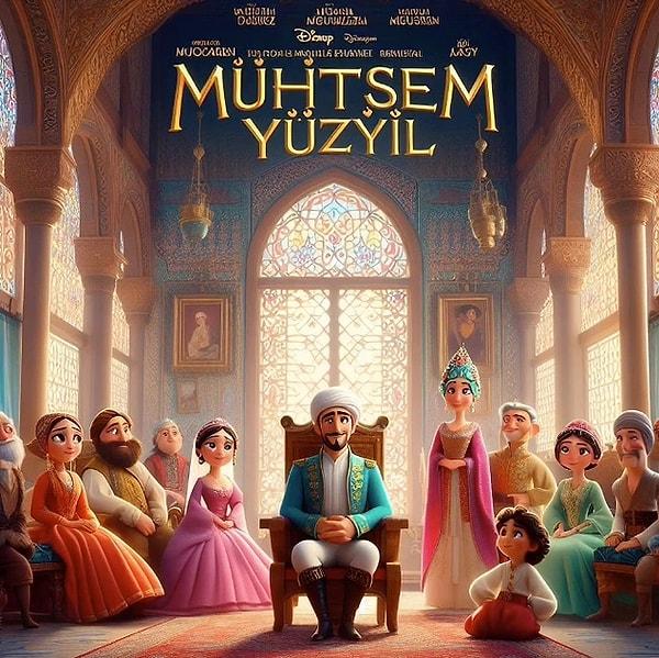 "@multirazen" adlı bir sosyal medya hesabı oldukça keyifli bir işe imza attı. Yapay zekayı kullanılarak büyük beğeni toplayan Türk dizi ve filmleri çizgi film posterlerine dönüştürülmüş.