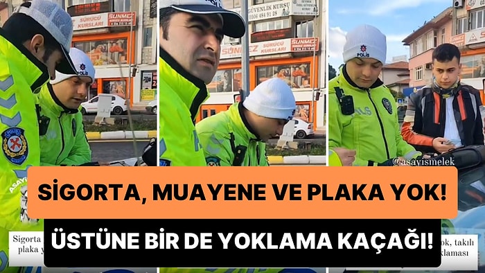 Sigorta, Muayene, Plaka Yok: Çevirmeye Giren Motosiklet Sürücüsü Üstüne Bir de Askerlik Yoklama Kaçağı Çıktı