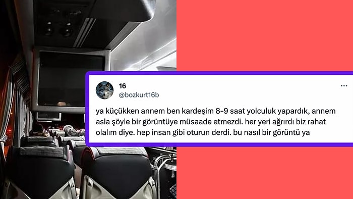 Otobüsteki Bir Ailenin İlginç Uyku Pozisyonu ve Rahatlık Seviyeleri Tartışma Yarattı!