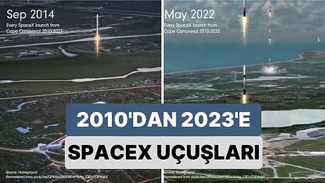 SpaceX'in 2010 Yılından 2023'e Kadar Uzaya Gönderdiği Araçlar Bir Video ile Gösterildi