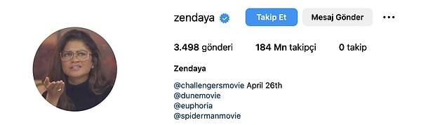 Zendaya'yı son günlerde gündeme getiren olaysa ünlü oyuncunun 184 milyon takipçili Instagram hesabında takip ettiği herkesi ama herkesi takipten çıkarması oldu.