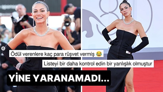 Yerden Yere Vurulmuştu: Demet Özdemir Venedik Film Festivali En İyi Giyinenler Listesine Giren Tek Türk Oldu