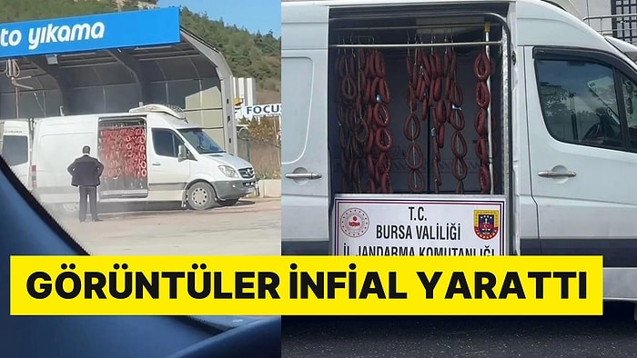 Benzin İstasyonunda Sucuk Yıkayan 2 Kişi Karakola Götürüldü: 70 Kilo Sucuğa El Konuldu