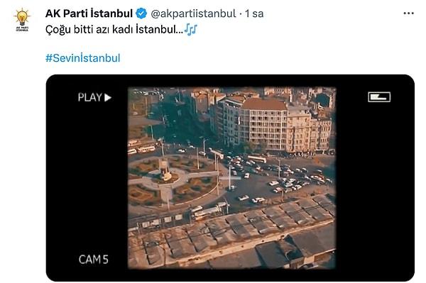 Bu bilginin ortaya çıkmasından kısa bir süre sonra İstanbul İl Başkanlığı AK Parti’nin seçim kampanyası şarkısını da paylaştı.