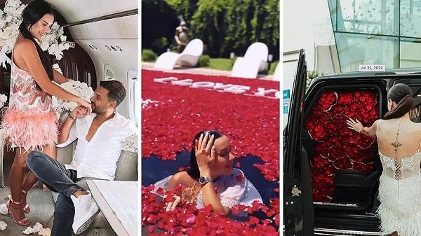 Klipte güller, uçaklardan tutun araba serominisi ve lüks detayların her biri adeta Dilan Polat'ın zamanında yaptığı sosyal medya paylaşımlarının kopyasıydı.