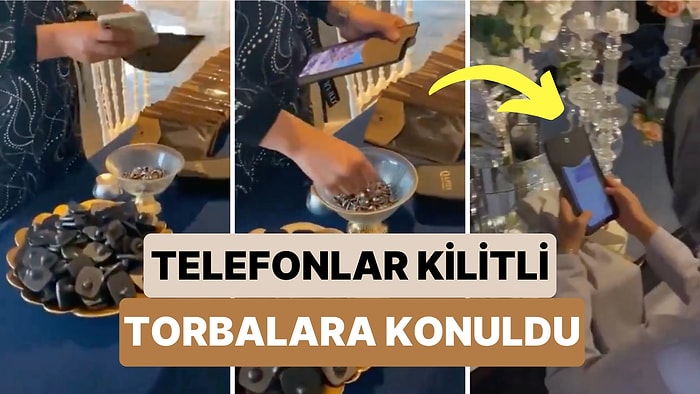 Kına Gecesinde Fotoğraf Çekilmesini İstemeyen Gelin Telefonları Kilitli Bir Torbaya Koydurdu