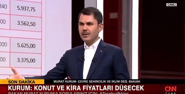 "Kuradan konut hakkı kazananlardan kirada olanlar aynı anda iki ödeme yapacak. TOKİ'deki evine geçince ödeme başlasa nasıl olur?" sorusunu yanıtlayan Kurum, o programda şunları söylemişti: