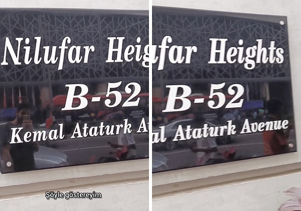 Caddenin isminin 'Kemal Atatürk' olduğunu gören Göçet o anları takipçileriyle de paylaştı.