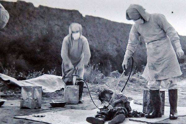5. İnsan deneyleri gerçekleştiren Birim 731'in ürkütücü fotoğrafı.