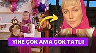 Kızının Doğum Günü İçin Maşa Kılığına Giren Meryem Uzerli Tatlılığıyla Hepimizi Şeker Komasına Soktu