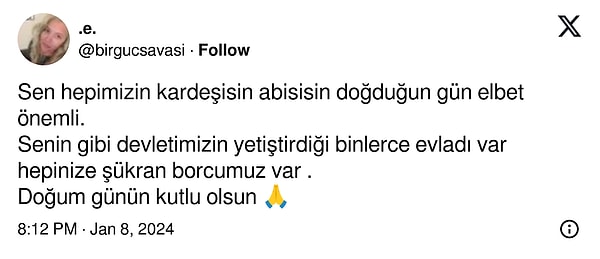 10. Doğum günün kutlu olsun. 💙