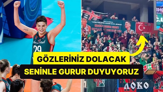 Rusya'da Ebrar Karakurt İçin Açılan Pankart Karşısında Gözleriniz Dolacak