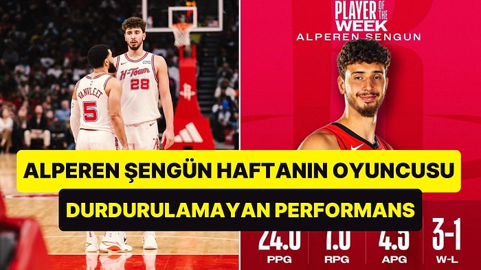 Bayrak Asacak Yer Bırakmadı: Alperen Şengün NBA'de Haftanın Oyuncusu Seçildi!