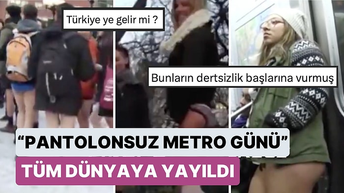 Londra'nın Geleneksel "Pantolonsuz Metro Günü" Tüm Dünyaya Yayılınca Farklı Ülkelerden İlginç Görüntüler Geldi