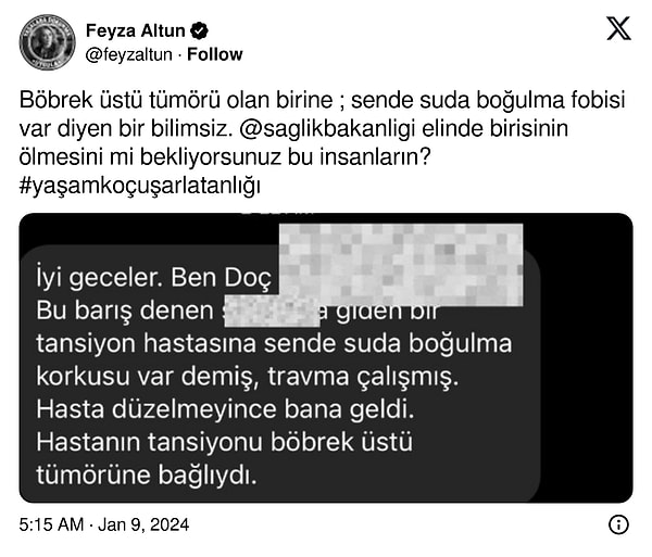 İyi niyetleri sömürülen insanlar tarafından kapısı çalınan Feyza Altun kendisine gelen mesajları "yaşam koçu şarlatanlığı" etiketi ile paylaşarak herkesi şoke etti.