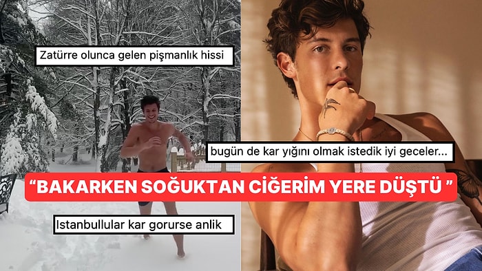 Şarkıcı Shawn Mendes'in Kar Üstünde Yarı Çıplak Kayak Yaparken Paylaştığı Video "Zatürre Olacak" Dedirtti