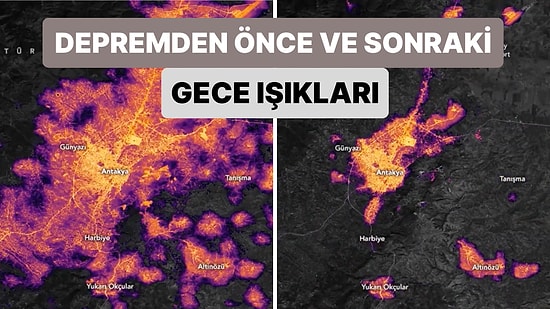 NASA'nın Doğal Afetlerin Etkisini Ölçmek İçin Kullandığı Gece Işıkları Karşılaştırması Hatay İçin de Yapıldı